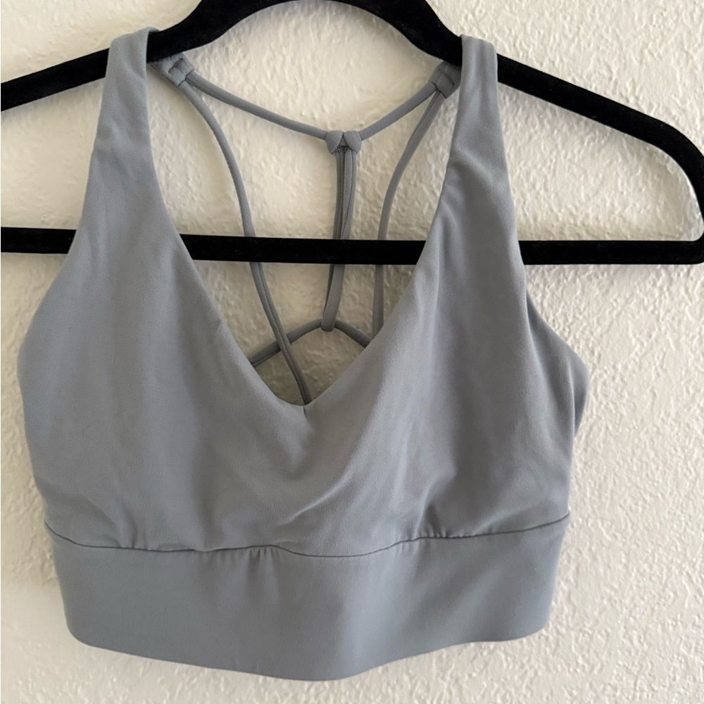 Athletic Works Gray Sports Bra with Strappy Back